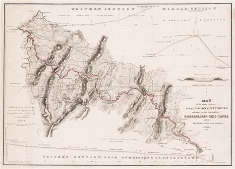 A rare Chesapeake & Ohio Canal map - Rare & Antique Maps