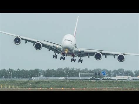 Unbelievable AIRBUS A380 CROSSWIND LANDING, GO AROUND + SHARP RIGHT ...