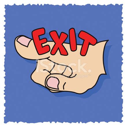 Cartoon Exit Sign Stock Photo | Royalty-Free | FreeImages