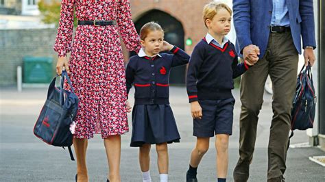 Princess Charlotte Arrives For Her First Day At School