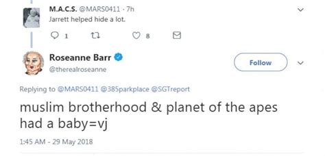 Muslim brotherhood & planet of the apes had a baby=vj. | Roseanne Cancellation | Know Your Meme