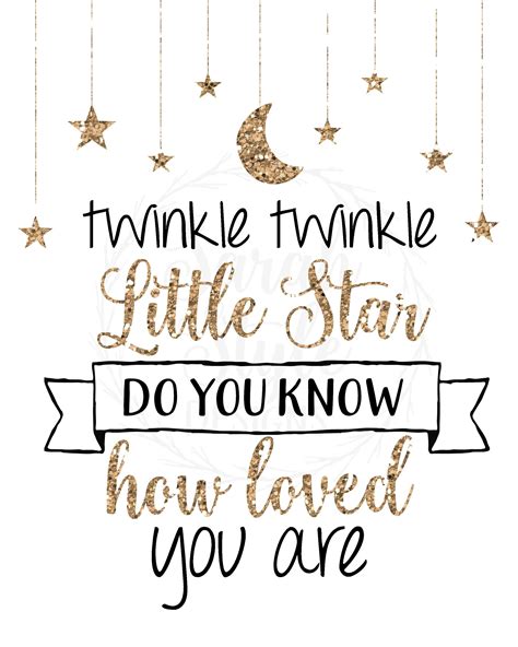 Printable Wall Art Twinkle Twinkle Little Star Nursery Decor Instant Download Home Decor Digital ...