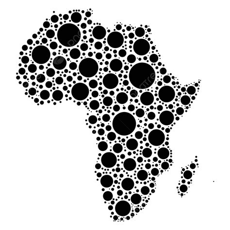 Africa Map Mosaic Of Black Dots Art Dotted Map Africa Vector, Art, Dotted, Map Africa PNG and ...