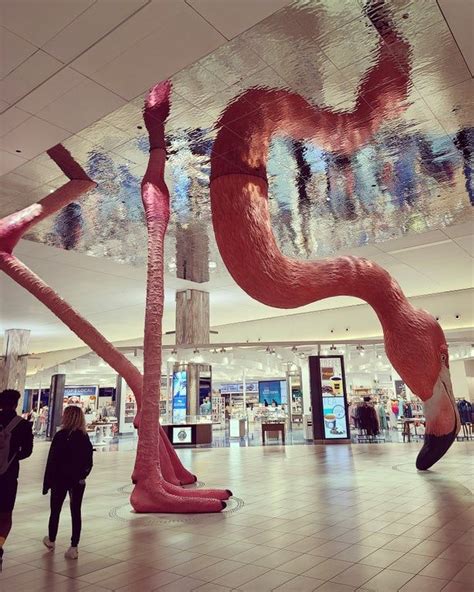 Ginormous Flamingo Sculpture at Tampa Airport