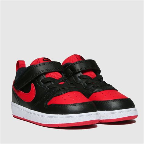 Kids Boys Toddler Black & Red Nike Court Borough Low 2 Trainers | schuh