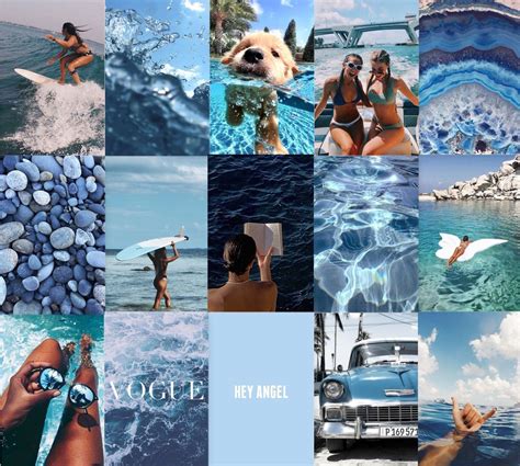 65 Photos DIGITAL Prints, BLUE, BEACH Vibes, Summer, Ocean Theme, Sea ...