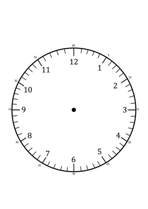 Printable Clock Hands Template