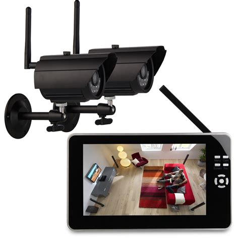 Wireless 7" inch TFT LCD 2.4G Wireless Camera WIFI 4CH Quad DVR Security System Night Vision ...