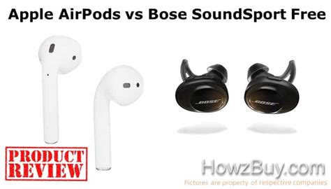 Apple AirPods vs Bose SoundSport Free Wireless Earbuds