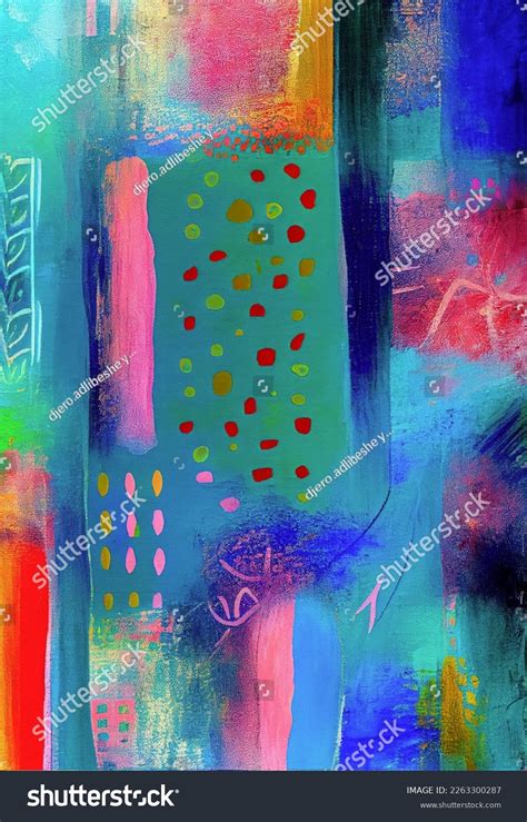 Abstract Painting Background Smears Acrylic Paint Stock Illustration 2263300287 | Shutterstock