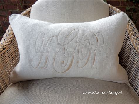 Woven Home: Monogrammed Wedding Pillow Give Away!!!