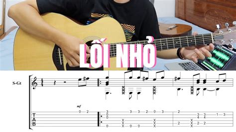 Hướng dẫn LỐI NHỎ (Đen) đoạn guitar solo và đệm hát (có tab) - YouTube