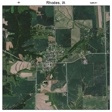 Aerial Photography Map of Rhodes, IA Iowa