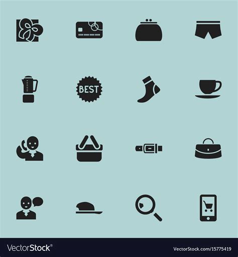 Set of 16 editable trade icons includes symbols Vector Image