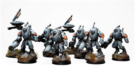 Showcase: Tau Empire Sa'Cea Stealth Suit Kill Team - Tale of Painters