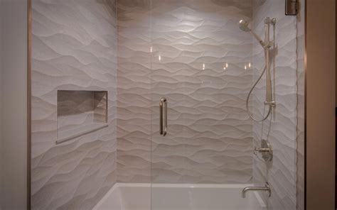 Bathroom remodel wave tile built-in niche. #Shabbychicbathrooms ...