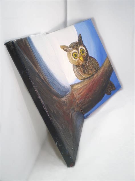 Autumn Owl Painting, Canvas Painting, Original Painting, Home Decor ...