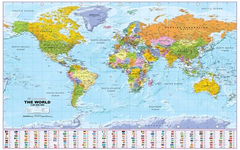 Global Mapping World Map Countries Chart 18"x28" (45cm/70cm) Poster