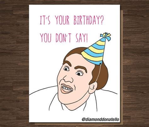 Nicolas Cage Birthday Card