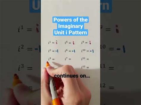 Powers of the Imaginary Unit i Pattern #Shorts #algebra #math #maths # ...