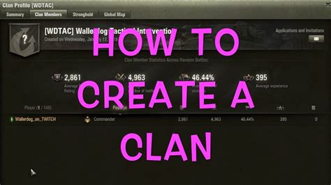 World of Tanks | How to Create a Clan - YouTube