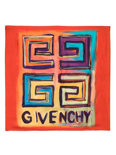 Givenchy hand-painted Logo Silk Scarf - Farfetch