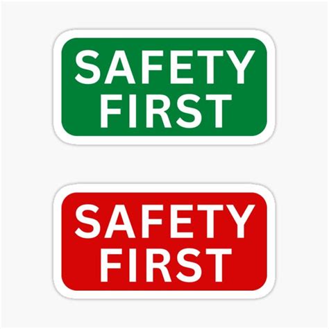 "Safety First " Sticker for Sale by tillystar | Redbubble