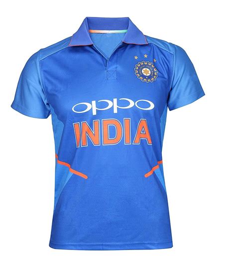 Desalsar house Men's Team Indian Cricket ODI Jersey T-Shirt (Blue, 34) : Amazon.in: Clothing ...