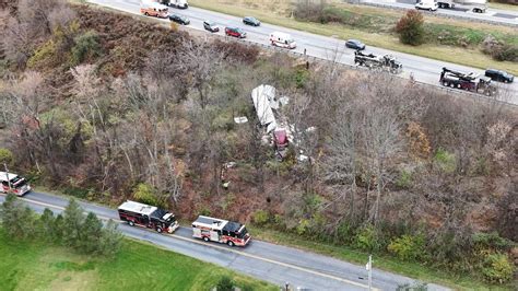 Tractor-trailer down embankment slows I-78 traffic in Northampton ...