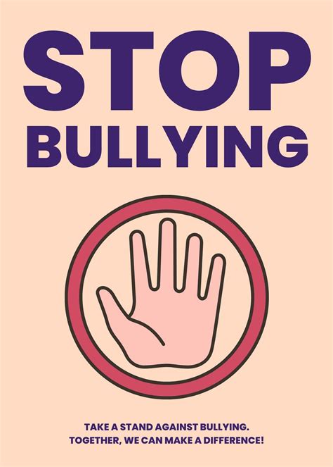 Stop Bullying Editable Template In 2021 Bullying Posters Anti – NBKomputer