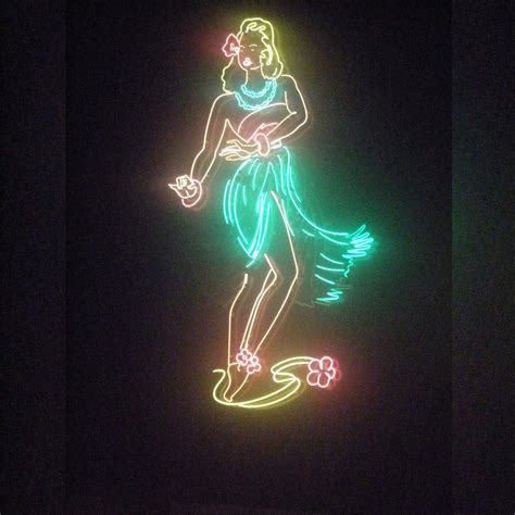 Custom Made Neon Signs, Hula Girl Neon Sign, LED Business Sign – AOOS Custom