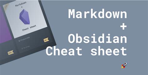 Free Obsidian cheetsheet