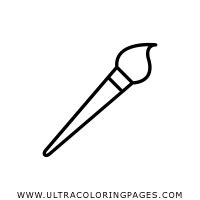 Paintbrush Coloring Page - Ultra Coloring Pages
