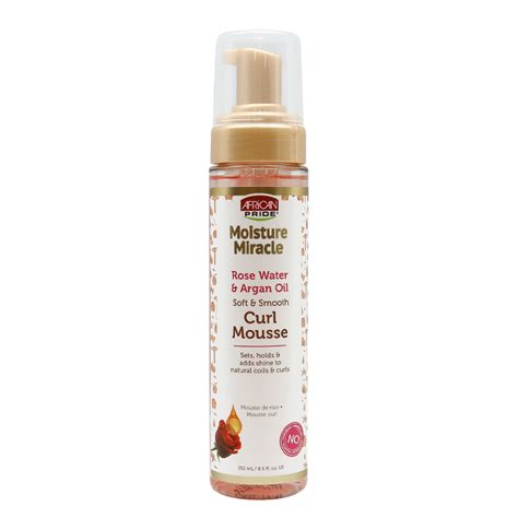 African Pride Moisture Miracle Rose Water & Argan Oil Curl Mousse – Districosmeticos