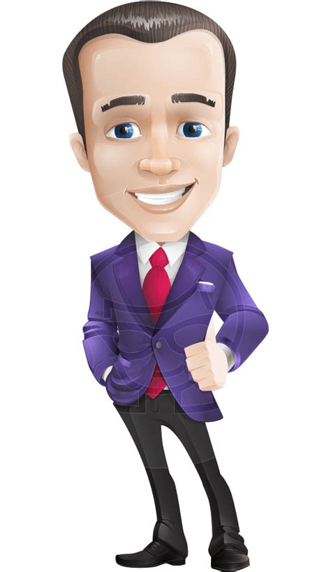 Businessman Cartoon Character in Ultra Violet Colors 2018 Edition ...