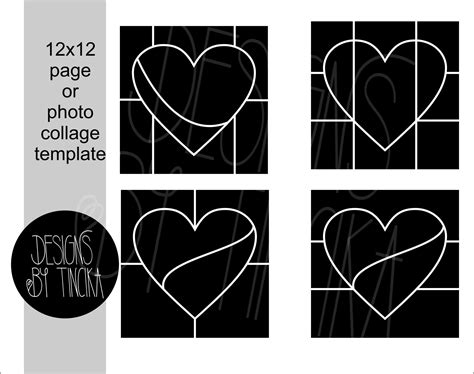 Digital Scrapbooking Layout Template Photo Collage Template - Etsy ...