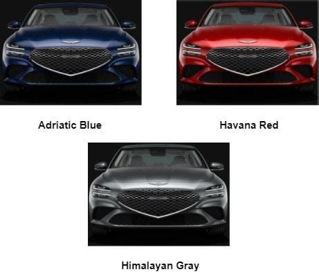 2022 Genesis G70 Colors | Genesis of Gwinnett