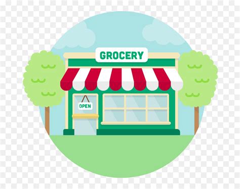 Grocery Drawing At Getdrawings - Transparent Grocery Store Clip Art, HD Png Download - vhv