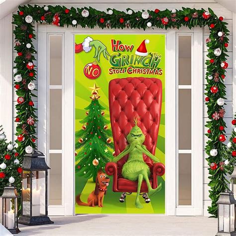 Homchy Christmas Decoration Christmas Door Cover Christmas Door ...