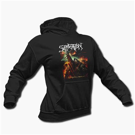 Suffocation Band Hoodie, Suffocation Pinnacle Of Bedlam Artwork Hooded Sweatshirt, Technical ...