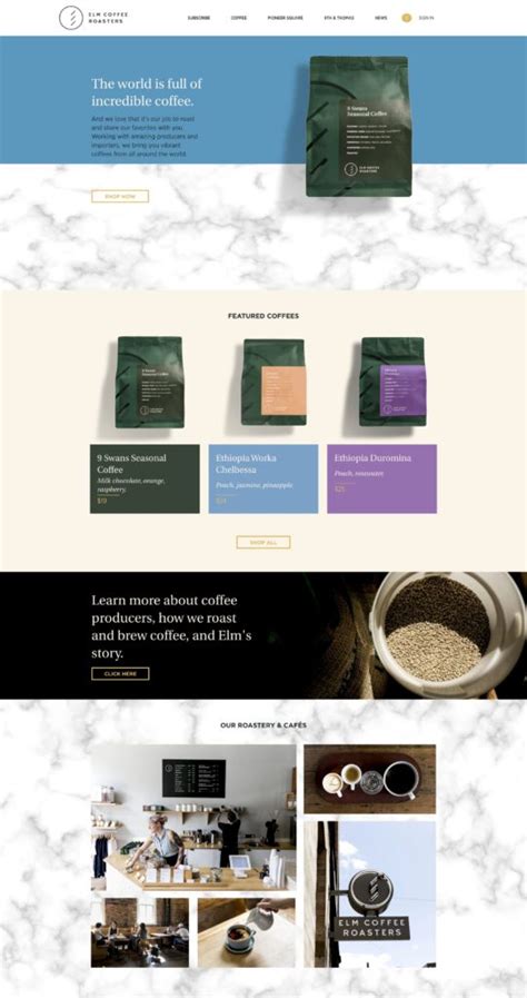 Coffee Shop Website Design Inspiration - 6 examples! – Tremento