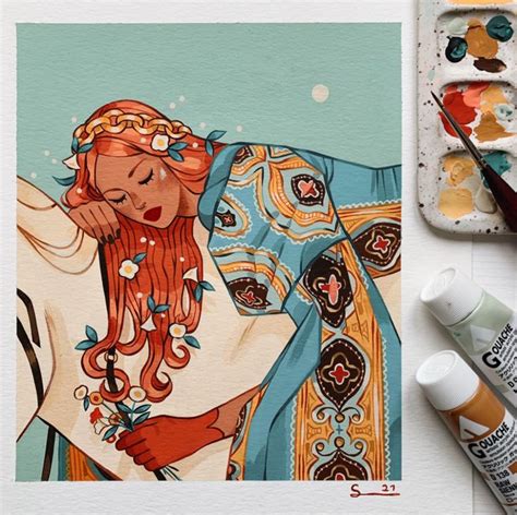 🌜Sibylline🌛 on Twitter | Art painting, Art inspiration, Gouache ...