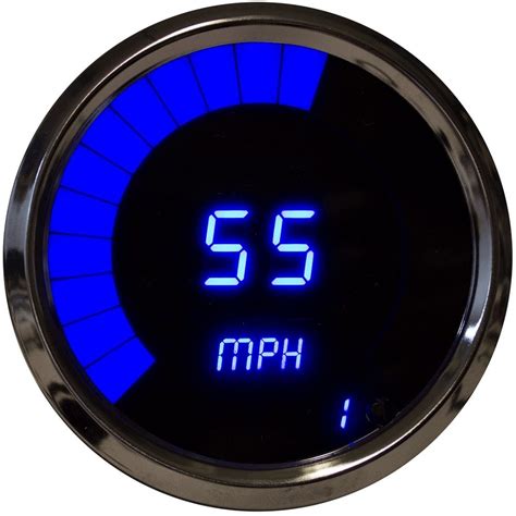 igauges 80mm Blue Digital Speedometer - available with Chrome or Black ...