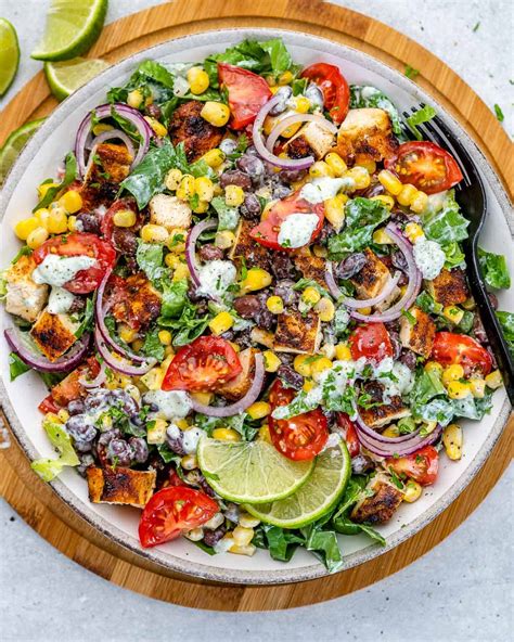 The BEST Mexican Grilled Chicken Salad - Healthy Fitness Meals