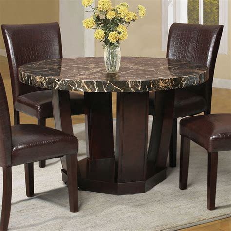 Acme Furniture Adolph Faux Marble Round Dining Table - Walmart.com