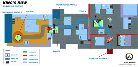 Joe Iz Gaming Blog: Overwatch King's Row Map Layout with Health Packs ...