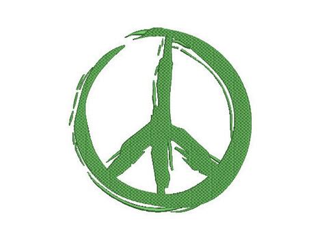 Graffiti Painted Peace Sign - Machine Embroidery File design - 8x8 inch ...