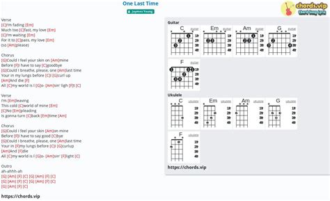 Chord: One Last Time - tab, song lyric, sheet, guitar, ukulele | chords.vip