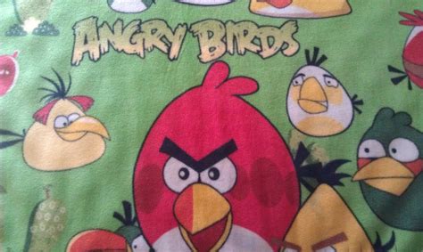 Items similar to angry birds throw/blanket on Etsy