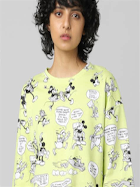 Buy ONLY Women Green Mickey Mouse Printed T Shirt - Tshirts for Women 19620478 | Myntra